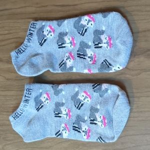 Gray winter socks